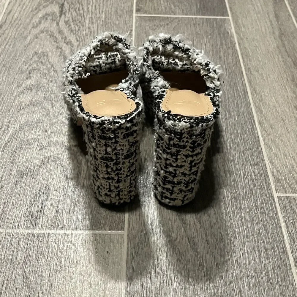 JF London Black & White Tweed Heels - Picture 7 of 9